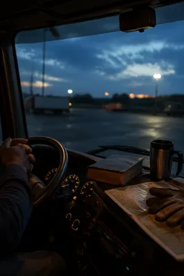 Truck Driver Bible at Dawn Rest Stop