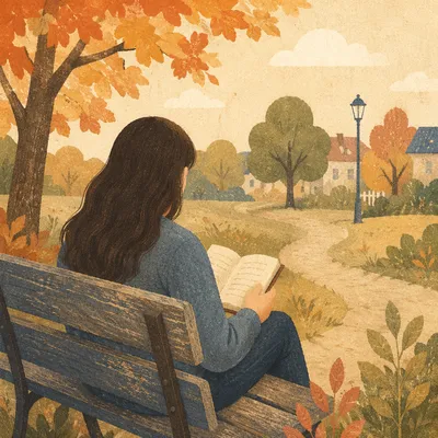 Young Adult Reading Bible on Park Bench