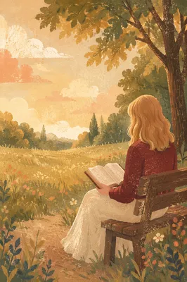 Young Adult Reading Bible on Park Bench