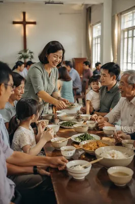 Vietnamese Community Meal in Bright Hall