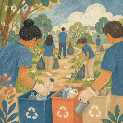 Community Volunteer Team at Park Cleanup