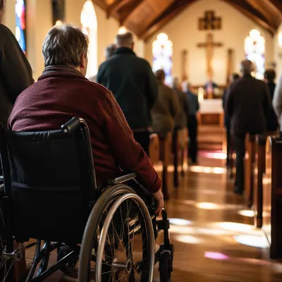 Wheelchair User in Church Sanctuary