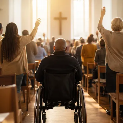 Wheelchair User in Church Sanctuary