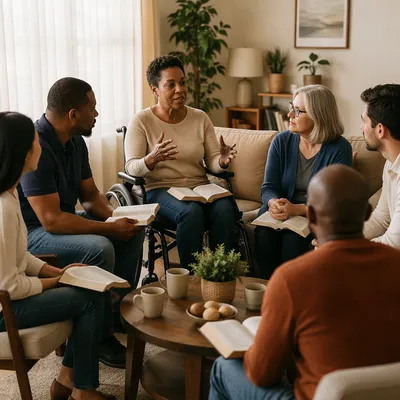 Wheelchair User Leading Group Bible Study