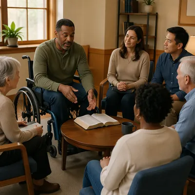 Wheelchair User Leading Bible Study Circle