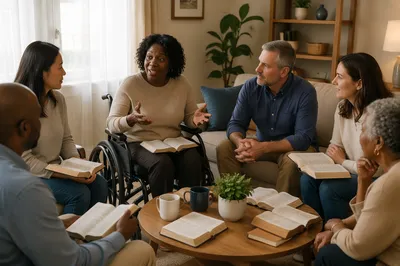 Wheelchair User Leading Bible Study Circle