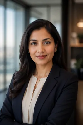 Confident South Asian Woman Executive Portrait