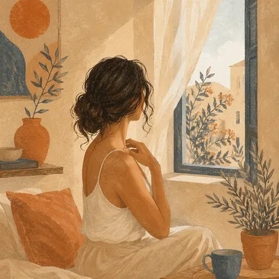 Confident Woman in Soft Morning Light