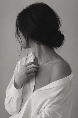 Confident Monochrome Woman Portrait in Soft Light