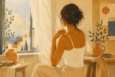 Confident Woman in Soft Morning Light