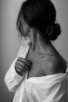 Confident Monochrome Woman Portrait in Studio