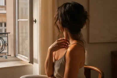 Confident Woman by Sunlit Window