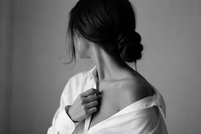 Confident Monochrome Woman Portrait in Studio