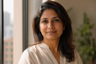 Confident South Asian Woman by Window