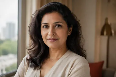 Confident South Asian Woman by Window