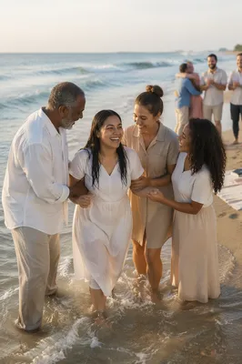 Young Adult Baptism at Sunrise Beach