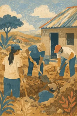 Young Adults Serving on Overseas Mission Trip