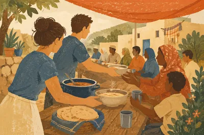 Young Adult Mission Trip Meal Service