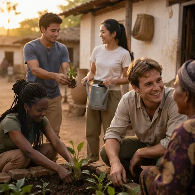 Young Adults Serving on Overseas Mission Trip