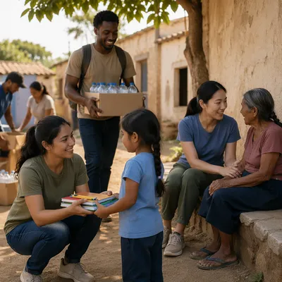 Young Adults Serving on Overseas Mission Trip