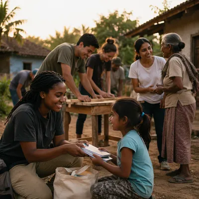 Young Adults Serving on Overseas Mission Trip