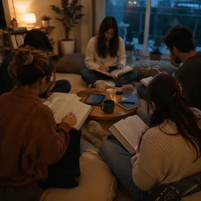 Young Adult Apartment Bible Study Gathering
