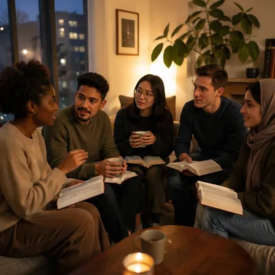 Young Adult Apartment Bible Study Gathering