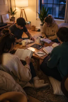 Young Adult Apartment Bible Study Gathering