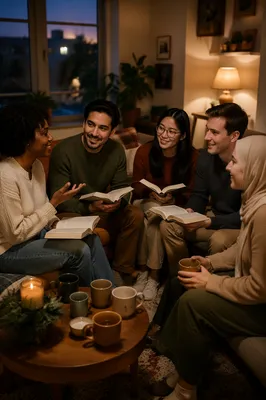 Young Adult Apartment Bible Study Gathering