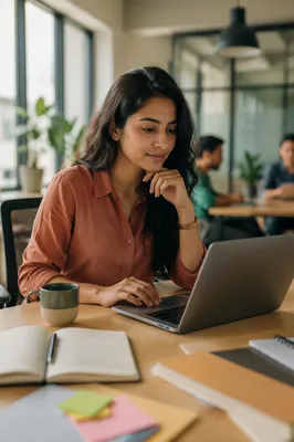 Young Entrepreneur Working in Bright Startup Office