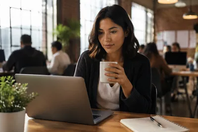 Young Entrepreneur Working at Startup Desk