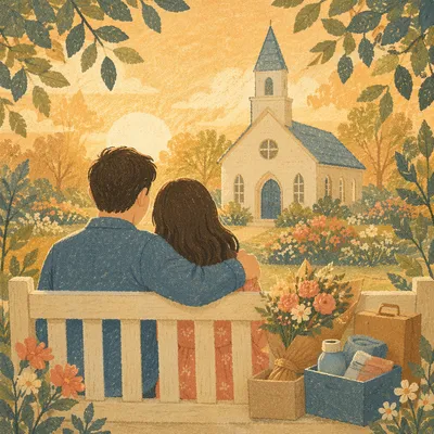 Young Married Couple Serving at Church