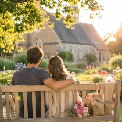 Young Married Couple Serving at Church Garden