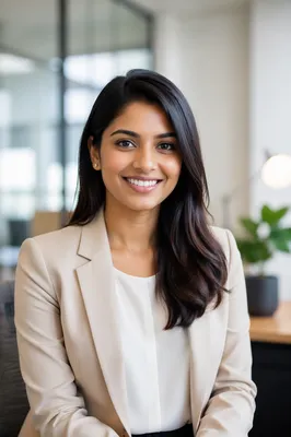 Confident Young Professional Woman in Office