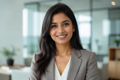 Confident Young Professional Woman in Office