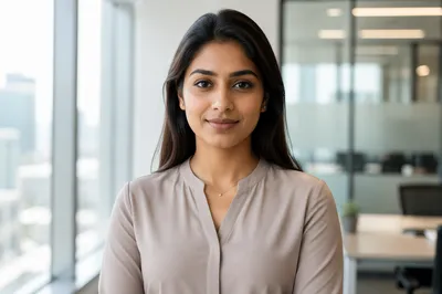 Confident Young Professional Woman in Office
