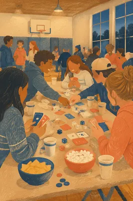 Youth Group Game Night in Church Gym