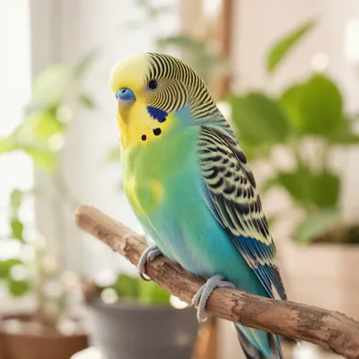 Colorful Parakeet Perched in Morning Light