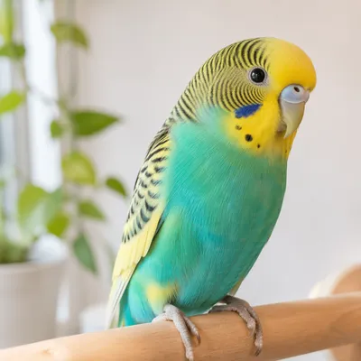 Colorful Parakeet Perched in Morning Light