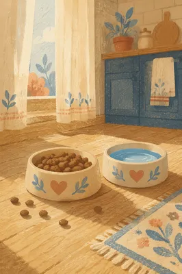 Cozy Pet Food and Water Bowls