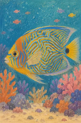 Vibrant Tropical Aquarium Fish in Coral Reef