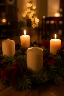 Warm Advent Wreath Candlelight Devotion