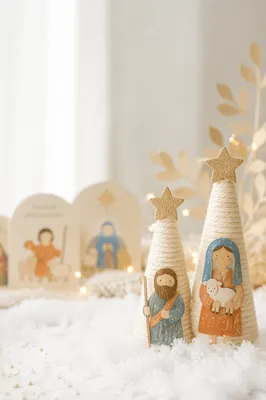 Handmade Advent Jesse Tree Ornaments Scene