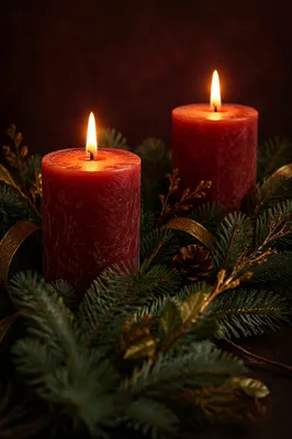 Second Week Advent Wreath with Two Candles