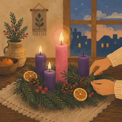 Third Week Advent Wreath Candle of Joy