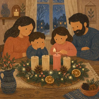 Third Week Advent Wreath Candle of Joy