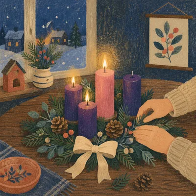 Advent Wreath Third Week Pink Candle