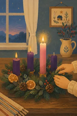 Third Week Advent Wreath Candle of Joy