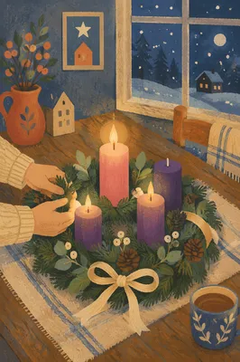 Third Week Advent Wreath Candle of Joy