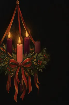 Advent Wreath Third Week Pink Candle
